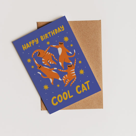 Happy Birthday Cool Cat Card